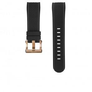 TW Steel bracelet de montre TWB183 Silicone Noir 24mm