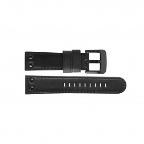 TW Steel bracelet de montre TWB46 Cuir Noir 22mm + coutures noires