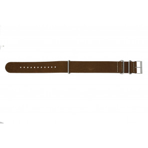 NATO bracelet de montre UH14 Cuir Brun 22mm
