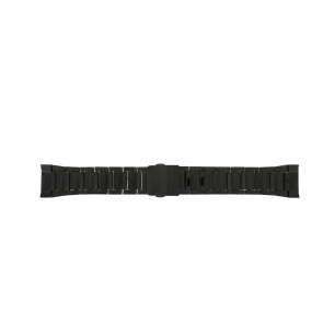 Bracelet de montre Seiko V175-0CK0 / SSC263P1 / M0VY221M0 Acier Noir 24mm