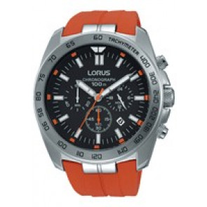Bracelet de montre Lorus VD53-X190-RT331EX9 Caoutchouc Orange
