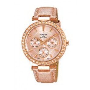 Pulsar bracelet de montre VD75-X064-PP6164X1 Cuir Rosé + coutures défaut