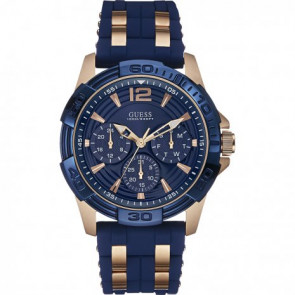 Bracelet de montre Guess W0366G4 Silicone Bleu 24mm