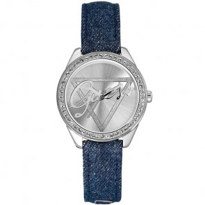 Bracelet de montre Guess W0456L1 Cuir/Textile Bleu 16mm