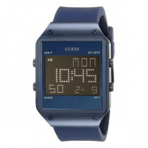 Bracelet de montre Guess W0595G2 Silicone Bleu