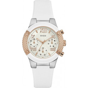 Bracelet de montre Guess W0773L1 Silicone Blanc 12mm