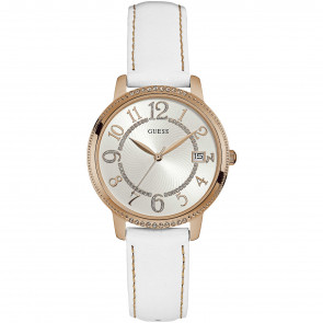 Bracelet de montre Guess W0930L1 Cuir Blanc