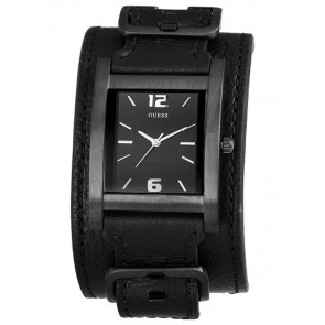 Bracelet de montre Guess W10609G1 / W85094G1 / W1165G2 Cuir Noir 24mm