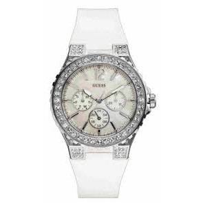Guess bracelet de montre W14555L1 Caoutchouc Blanc 16mm