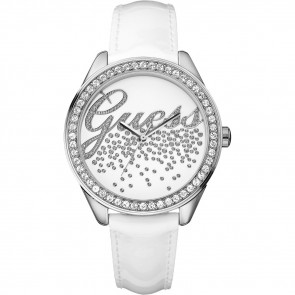 Bracelet de montre Guess W60006L1 Cuir Blanc 16mm