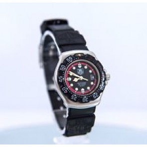 Bracelet de montre Tag Heuer WA1411 / BS0481 Caoutchouc Noir 15mm