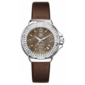 Bracelet de montre Tag Heuer WAC1217 / BC0846 Cuir Brun 17mm