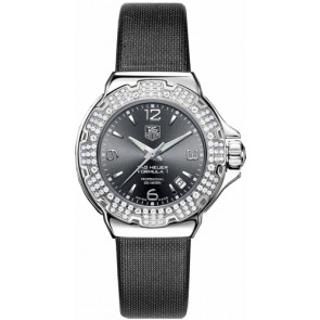 Bracelet de montre Tag Heuer WAC1218 Cuir Noir 17mm
