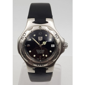 Bracelet de montre Tag Heuer WL5111 / FT6000 Caoutchouc Noir 9mm