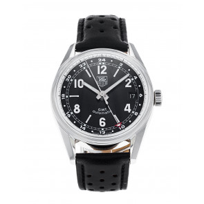 Bracelet de montre Tag Heuer WV2113 / FC6167 Cuir Noir 18mm