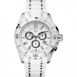 Guess bracelet de montre GCX76001G1S-02 Collection Céramique Blanc 24mm
