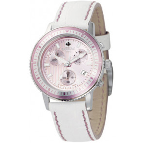 Bracelet de montre Zodiac ZO2810 Cuir Blanc crème 18mm