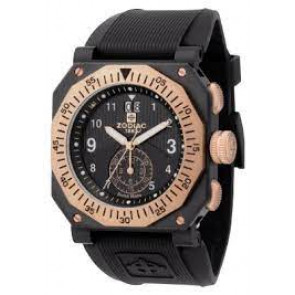 Bracelet de montre Zodiac ZO8502 Caoutchouc Noir