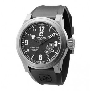 Bracelet de montre Zodiac ZO8510 Caoutchouc Noir