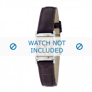 Armani bracelet de montre AR-0205 Cuir croco Brun foncé 14mm 