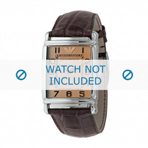 Armani bracelet de montre AR-0314 Cuir croco Brun 26mm 