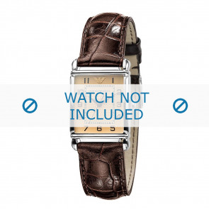 Bracelet de montre Armani AR0404 Cuir Brun 18mm