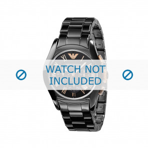 Armani bracelet de montre AR1410 Céramique Noir 22mm