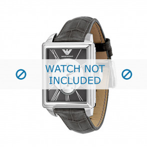 Armani bracelet de montre AR-4206 Cuir croco Gris 26mm 