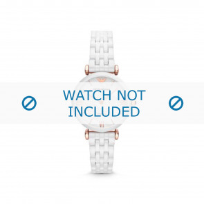 Armani bracelet de montre AR1486 Céramique Blanc