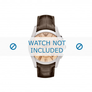Bracelet de montre Armani AR1634 Cuir Brun 22mm