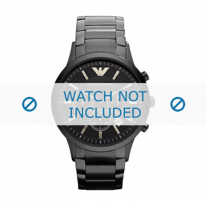 Armani bracelet de montre AR2453 / Renato Large Métal Noir 22mm