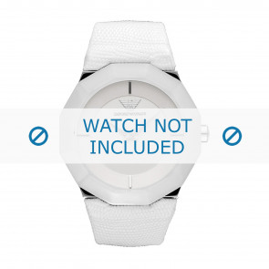 Armani bracelet de montre AR7308 Cuir Blanc 26mm