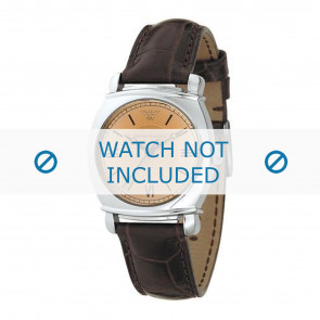 Armani bracelet de montre AR0277 Cuir Brun 16mm + coutures brunes