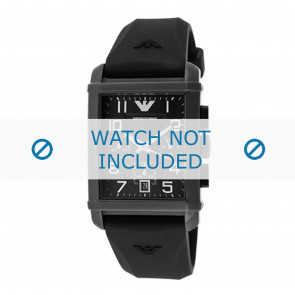 Bracelet de montre Armani AR0335 Silicone Noir 24mm