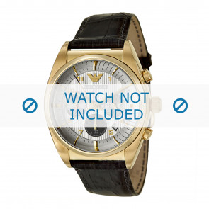 Armani bracelet de montre AR0372 Cuir Gris 22mm + coutures grises