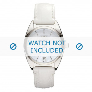 Armani bracelet de montre AR0377 Cuir Blanc 16mm + coutures blanches
