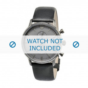 Armani bracelet de montre AR0388 Cuir Noir 22mm