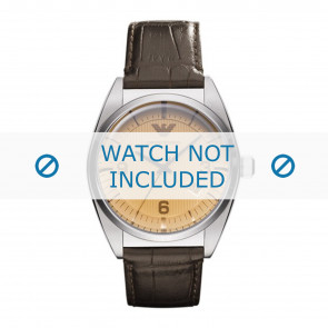 Bracelet de montre Armani AR0394 / AR0395 Cuir Brun 22mm