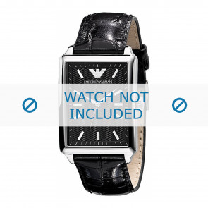 Bracelet de montre Armani AR0405 Cuir Noir 22mm