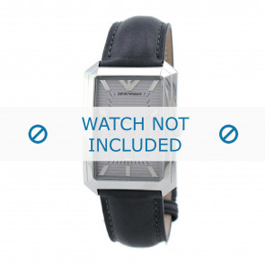 Armani bracelet de montre AR0457 Cuir Gris 20mm + coutures grises