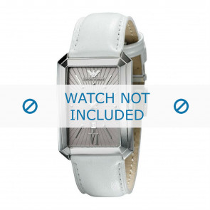 Armani bracelet de montre AR0461 Cuir Blanc 20mm + coutures défaut