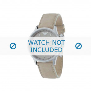 Armani bracelet de montre AR-0619 Cuir Blanc creme 20mm 