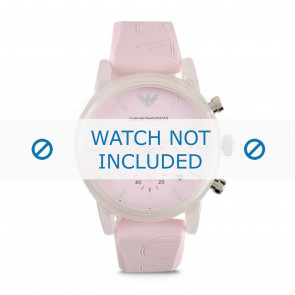 Armani bracelet de montre AR1056 Silicone Rose 20mm
