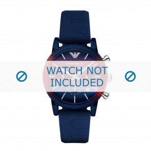Bracelet de montre Armani AR1061 Silicone Bleu 20mm
