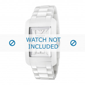 Armani bracelet de montre AR1408 Céramique Blanc 24mm