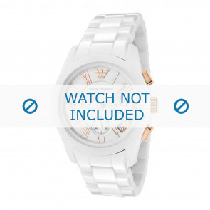 Armani bracelet de montre AR1417 Céramique Blanc 18mm