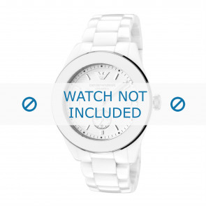 Armani bracelet de montre AR1425 Céramique Blanc 10mm