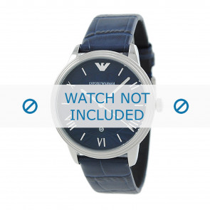 Bracelet de montre Armani AR1651 Cuir Bleu 20mm