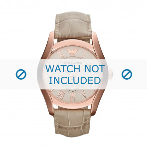 Armani bracelet de montre AR1667 Cuir Beige 22mm + coutures défaut