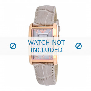 Armani bracelet de montre AR1673 Cuir Beige 18mm + coutures défaut